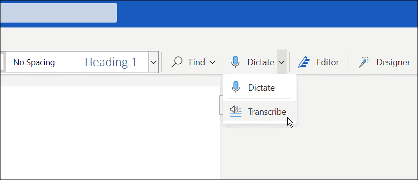 μεταγράψετε ένα αρχείο ausio στο Microsoft Word