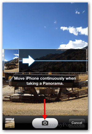 Πάρτε το iPhone iOS πανοραμική φωτογραφική μηχανή