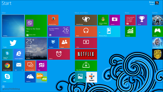 Windows 8.1 Συμβουλή: Κάντε την επιφάνεια εργασίας και την αρχική οθόνη φόντου το ίδιο