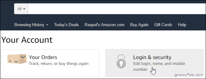 Ο λογαριασμός σας στο Amazon