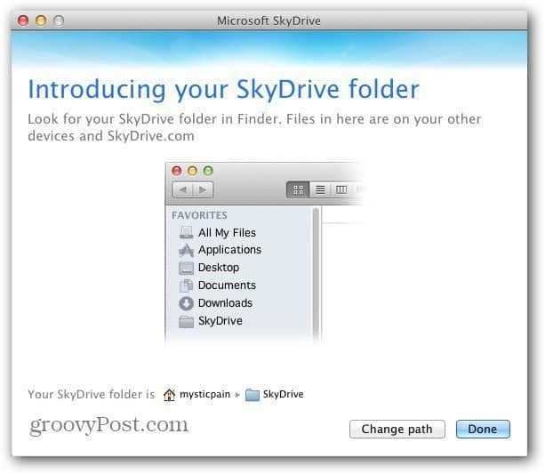 Θέση Mac SkyDrive