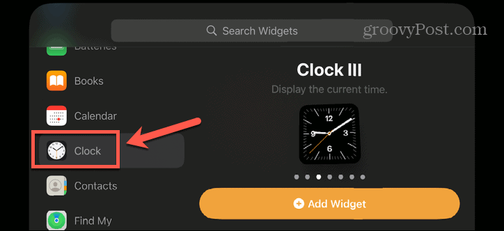 widgets ρολογιού αναμονής για το iphone