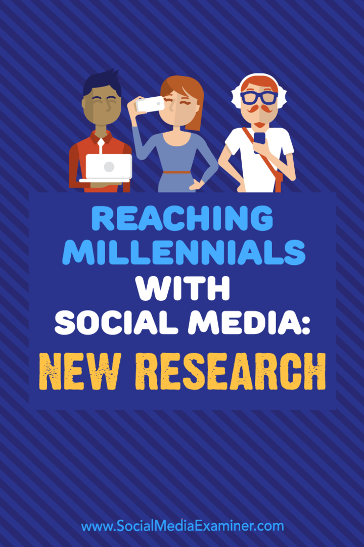 Προσέγγιση των Millennials με τα μέσα κοινωνικής δικτύωσης: Νέα έρευνα της Michelle Krasniak στο Social Media Examiner.