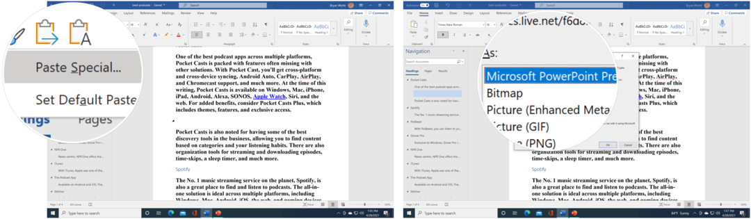 Πώς να ενσωματώσετε μια διαφάνεια PowerPoint σε ένα έγγραφο του Word