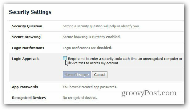Πώς να ενεργοποιήσετε τον έλεγχο ταυτότητας δύο παραγόντων Facebook