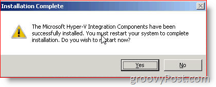 Εγκαταστήστε τις υπηρεσίες ενσωμάτωσης Hyper-V