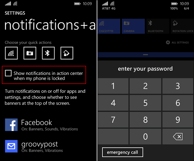 Windows Phone 8.1: Αποτρέψτε τους χρήστες να βλέπουν τις ειδοποιήσεις στην οθόνη κλειδώματος