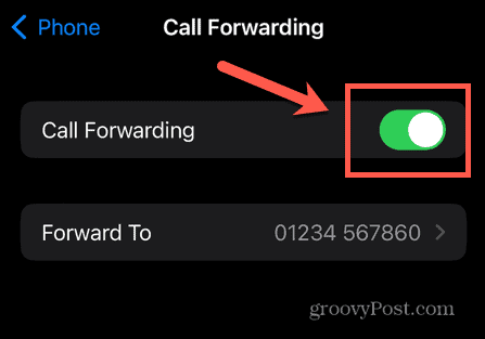 εναλλαγή προώθησης κλήσεων iphone