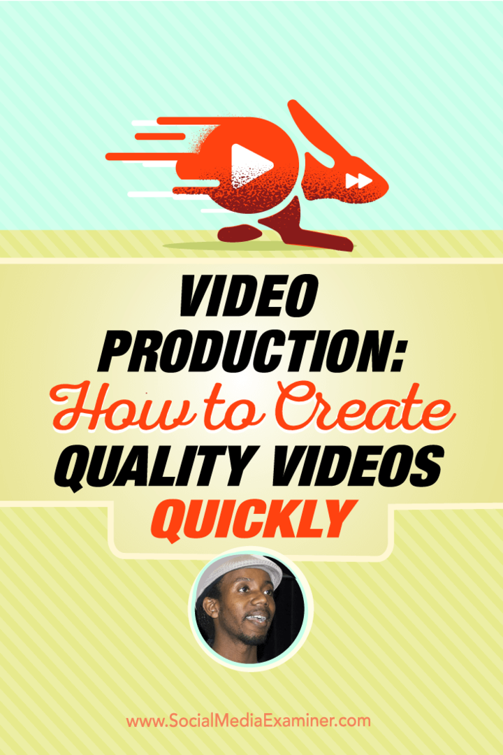 Παραγωγή βίντεο: Πώς να δημιουργήσετε γρήγορα ποιοτικά βίντεο: Εξεταστής κοινωνικών μέσων