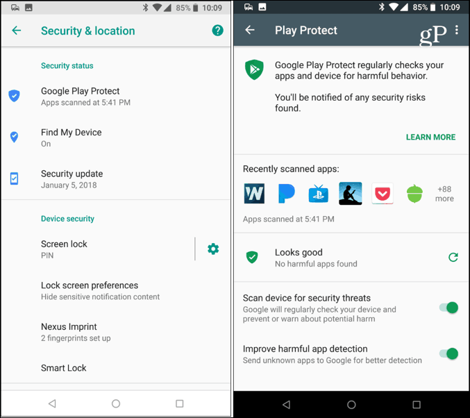 Ασφάλεια του Google Play Προστατέψτε