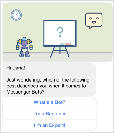 Κάντε ερώτηση με το Facebook Messenger bot.