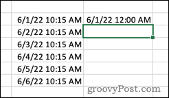 Αφαίρεση χρόνου από χρονική σήμανση στο Excel