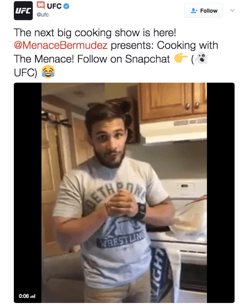 Η σειρά μαγειρικής με βίντεο UFC είναι δημοφιλής στους θεατές.