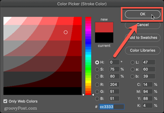 Επιλογή νέου χρώματος στο Photoshop