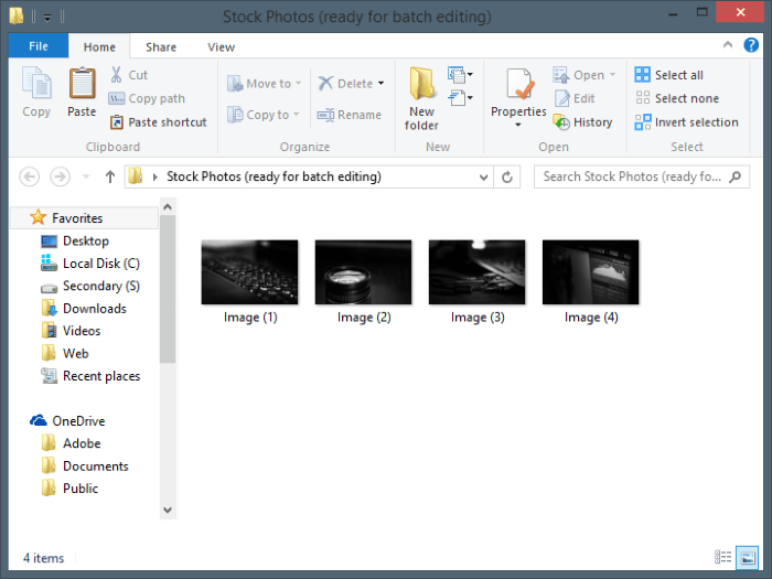 εικόνες οργανωμένο φάκελο ξεχωριστά επεξεργασίες παρτίδας επεξεργασίας παρτίδας Photoshop