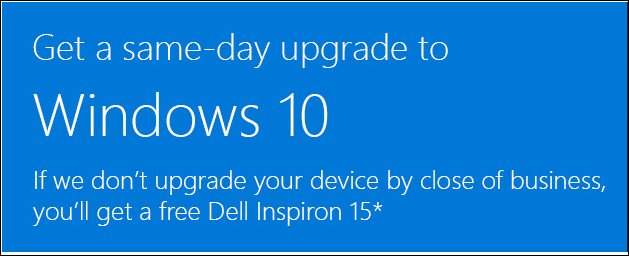 Η Microsoft προσφέρει δωρεάν υπολογιστή Dell αν δεν μπορεί να σας αναβαθμίσει στα Windows 10 σε 1 ημέρα