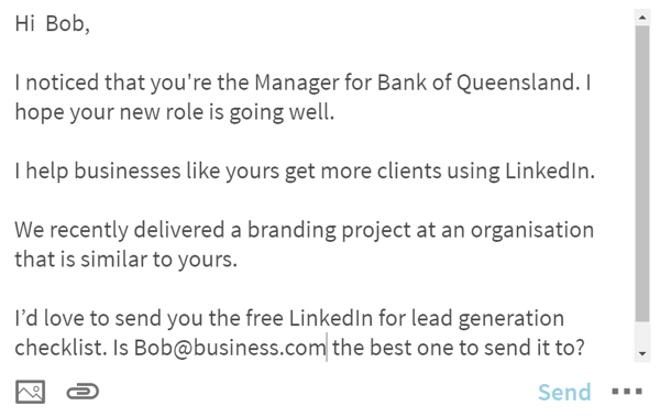 Δημιουργήστε σενάρια που προσαρμόζετε όταν στέλνετε μηνύματα σχετικά με συνδέσεις LinkedIn.