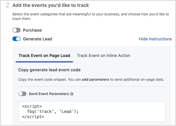 Η εγκατάσταση pixel στο Facebook προσθέτει συμβάντα