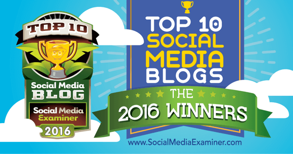 Διαγωνισμός ιστολογίου για τα δέκα κορυφαία κοινωνικά μέσα του 2016
