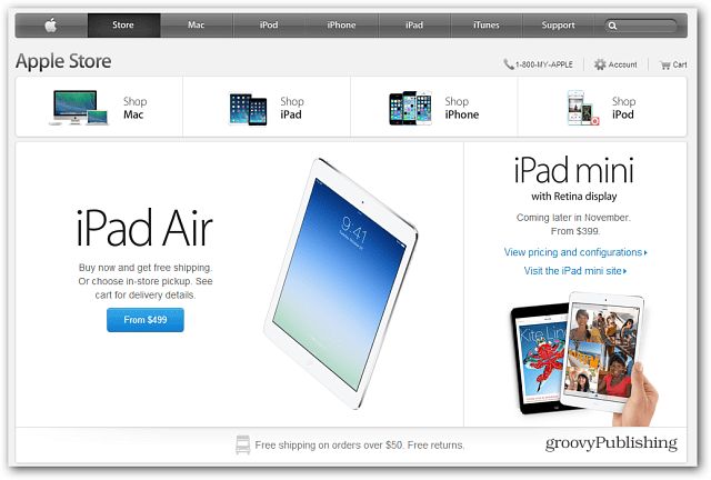 Το Apple Store διαθέτει τώρα το νέο iPad Air