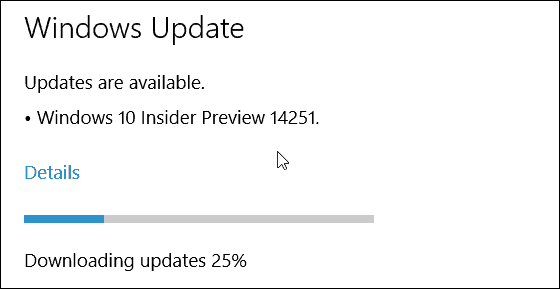 Windows 10 Insider Προεπισκόπηση 14251