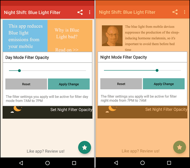 Αποκτήστε τη δυνατότητα iOS 9.3 Night Shift Ability στο Android