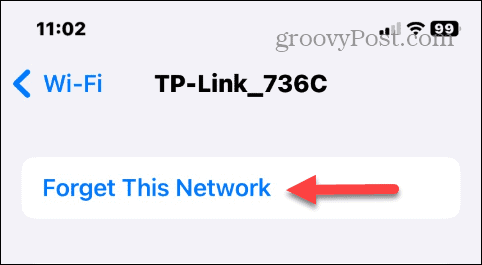 Ξεχάστε ένα δίκτυο Wi-Fi σε ένα iPhone