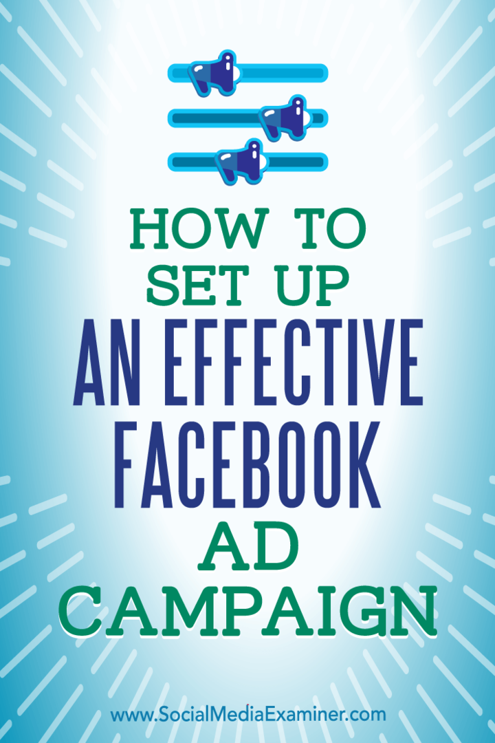 Πώς να δημιουργήσετε μια αποτελεσματική διαφημιστική καμπάνια στο Facebook από τον Charlie Lawrance στο Social Media Examiner.