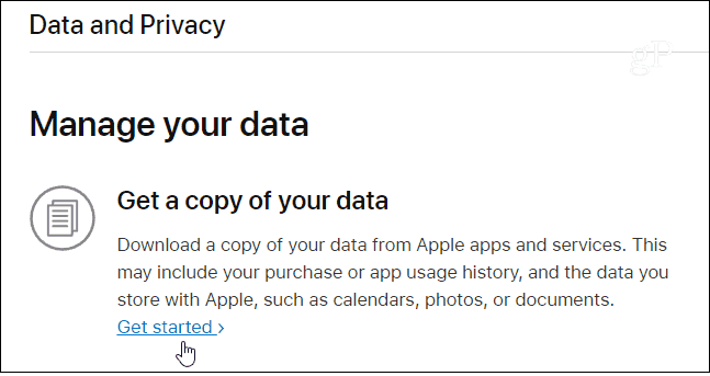 Αποκτήστε ένα αντίγραφο της Apple Data