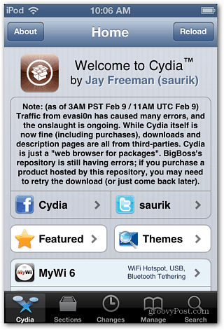Καλώς ήλθατε στην Cydia