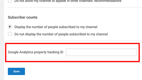 Google Analytics πώς να συνδέσετε το αναγνωριστικό παρακολούθησης ιδιοτήτων στο κανάλι YouTube βήμα 2