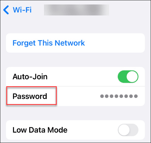 Προβολή αποθηκευμένων κωδικών πρόσβασης δικτύου Wi-Fi στο iPhone