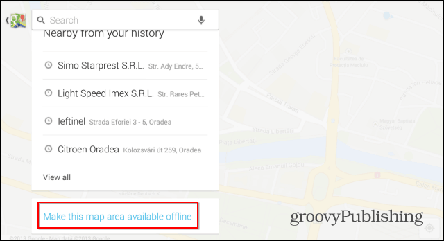 Χάρτης Google Android Διαγραφή Διεύθυνση