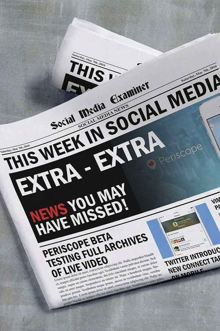 Το Periscope αποθηκεύει ζωντανά βίντεο πέρα ​​από τις 24 ώρες: Αυτή την εβδομάδα στα Social Media: Social Media Examiner