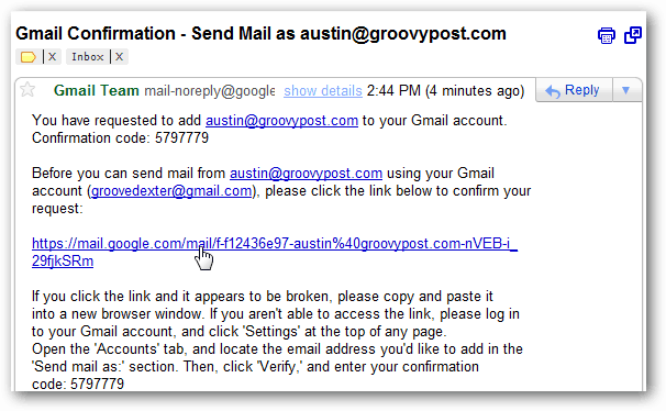 Εισερχόμενα του gmail - Ειδοποίηση ηλεκτρονικού ταχυδρομείου