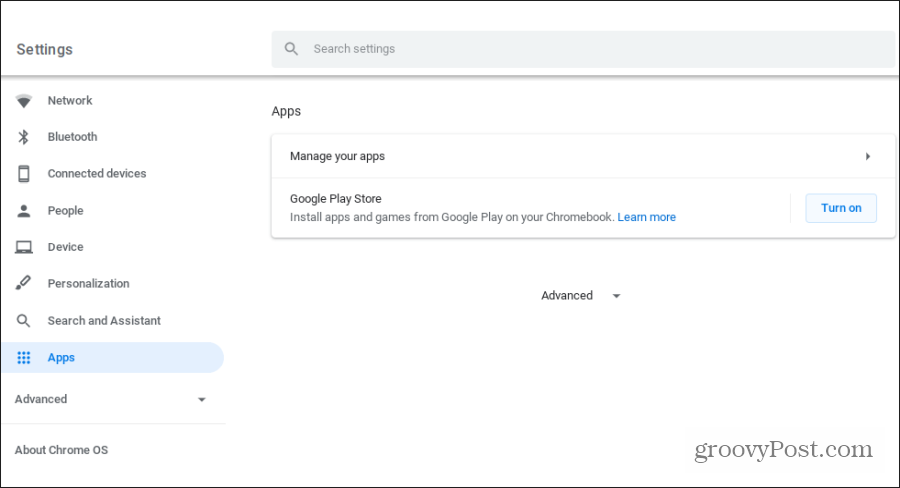 εφαρμογές Google Play στο Chromebook