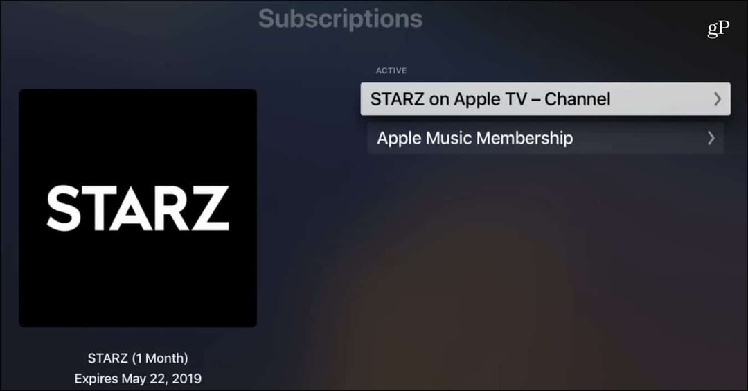 Ακύρωση συνδρομής καναλιού Apple TV
