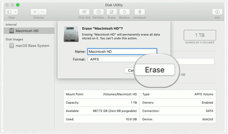 Διαγράψτε το δίσκο Mac