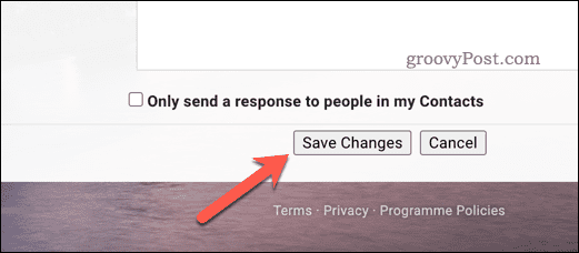 Αποθήκευση αλλαγών στις ρυθμίσεις στο Gmail