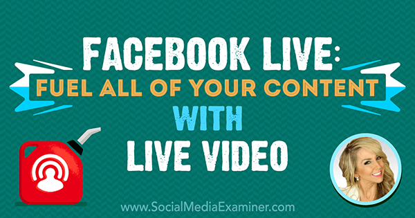 Facebook Live: Γεμίστε όλο το περιεχόμενό σας με ζωντανό βίντεο με πληροφορίες από την Chalene Johnson στο Social Media Marketing Podcast.