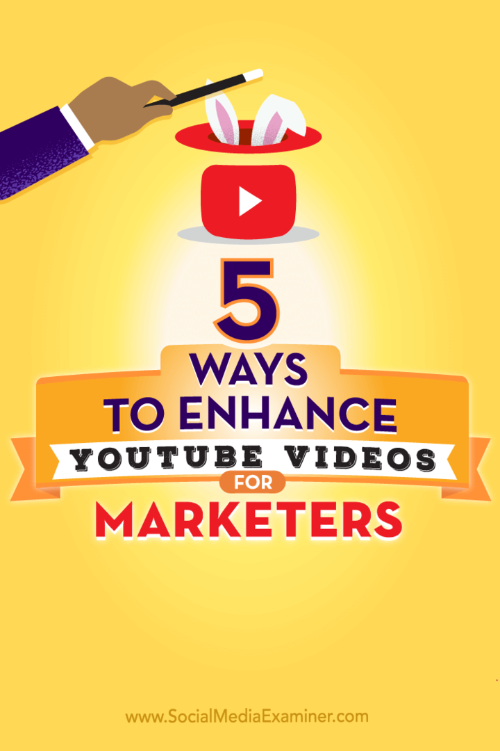 Συμβουλές για πέντε τρόπους για να βελτιώσετε την απόδοση των βίντεό σας στο YouTube.