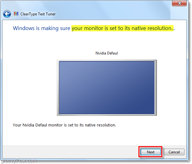 βεβαιωθείτε ότι η οθόνη των Windows 7 έχει ρυθμιστεί στη φυσική της ανάλυση