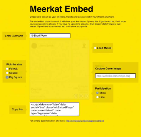 Ενσωματωμένο πρόγραμμα αναπαραγωγής Meerkat