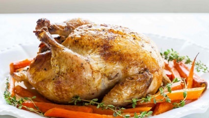 Πώς να μαγειρέψετε ολόκληρο το κοτόπουλο, ποια είναι τα κόλπα; Νόστιμη ψημένη ολόκληρη συνταγή κοτόπουλου