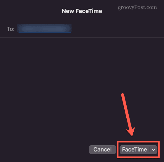 έναρξη κλήσης facetime στο mac