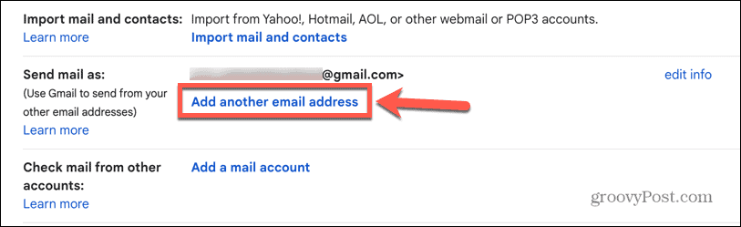 gmail προσθέστε μια άλλη διεύθυνση email