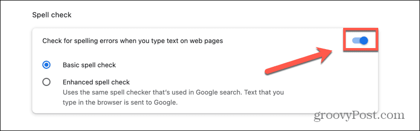 Ίσως χρειαστεί να απενεργοποιήσετε τον ενσωματωμένο ορθογραφικό έλεγχο στο Chrome, εάν ο ορθογραφικός έλεγχος των Εγγράφων Google δεν λειτουργεί