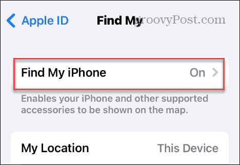 Απενεργοποιήστε το Find My iPhone