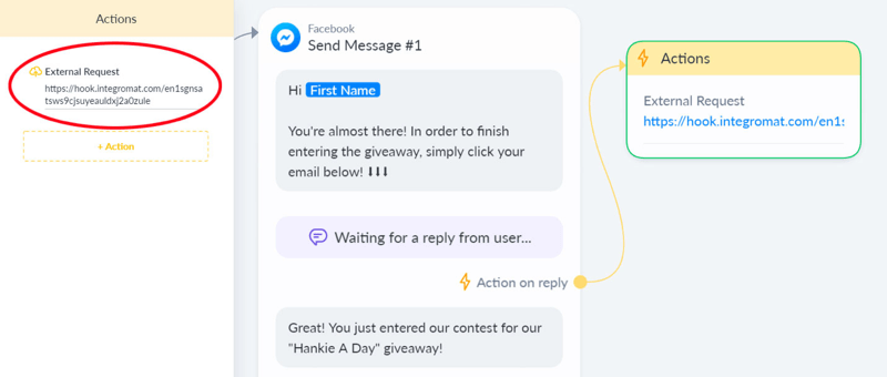 Facebook messenger giveaway bot βήμα 5