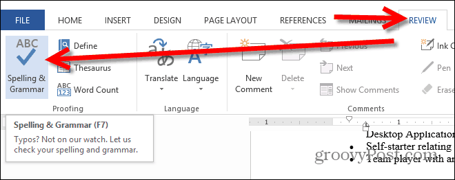 Word 2013: Πώς να ρυθμίσετε τις ρυθμίσεις γραμματικής και στυλ